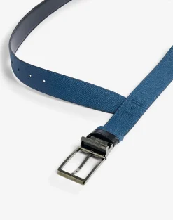 Reversible 35mm Rounded Roller Buckle Smooth Leather Belt