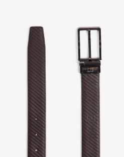 Reversible 30mm Rounded Roller Buckle Chassis Leather Belt