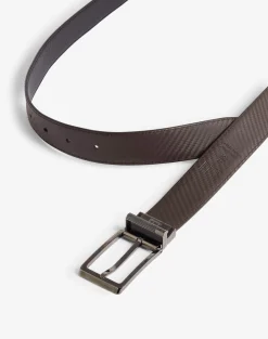 Reversible 30mm Rounded Roller Buckle Chassis Leather Belt