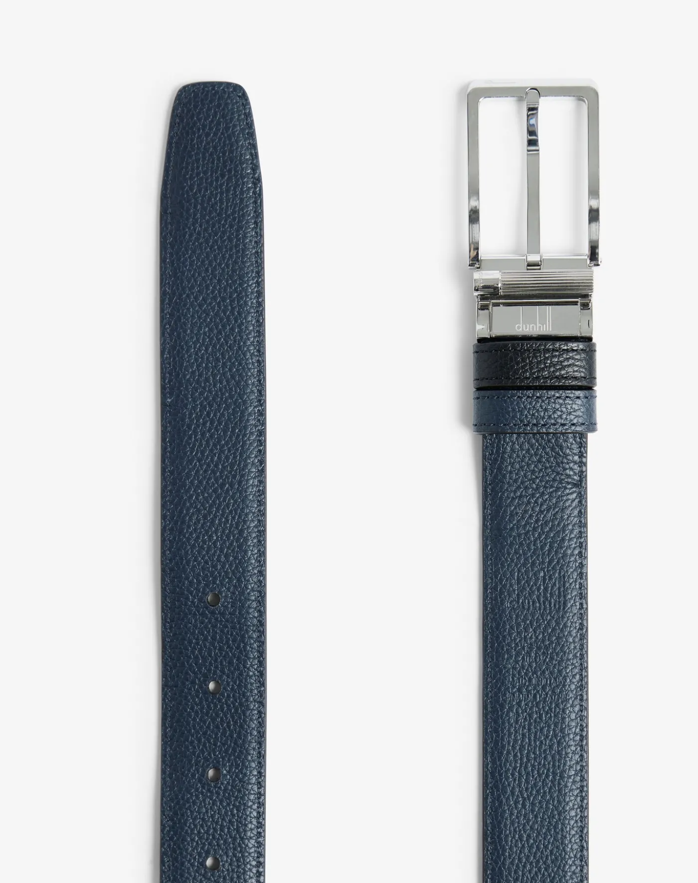 Reversible 30mm Rounded Roller Buckle Grain Leather Belt