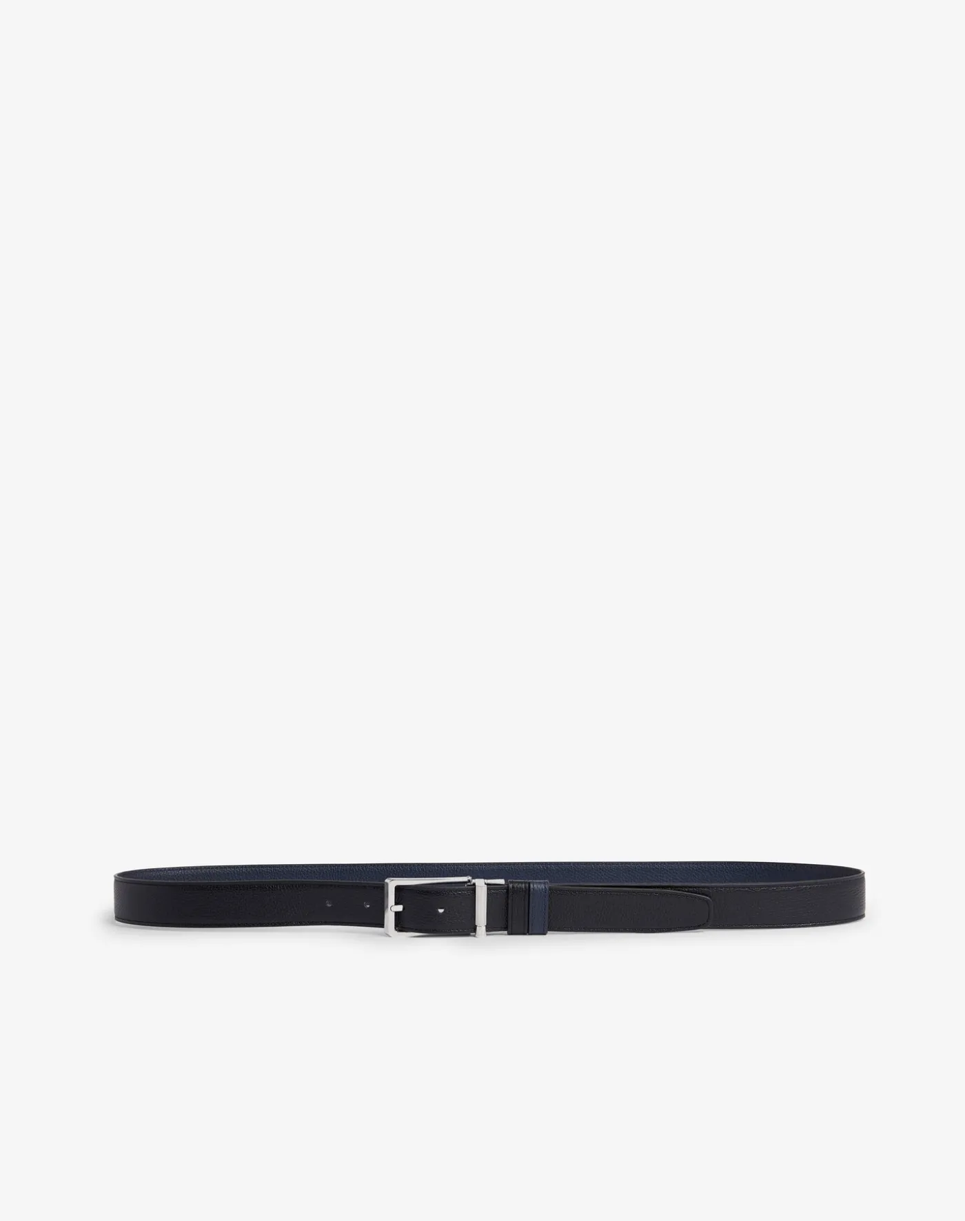 Reversible 30mm Rounded Roller Buckle Grain Leather Belt