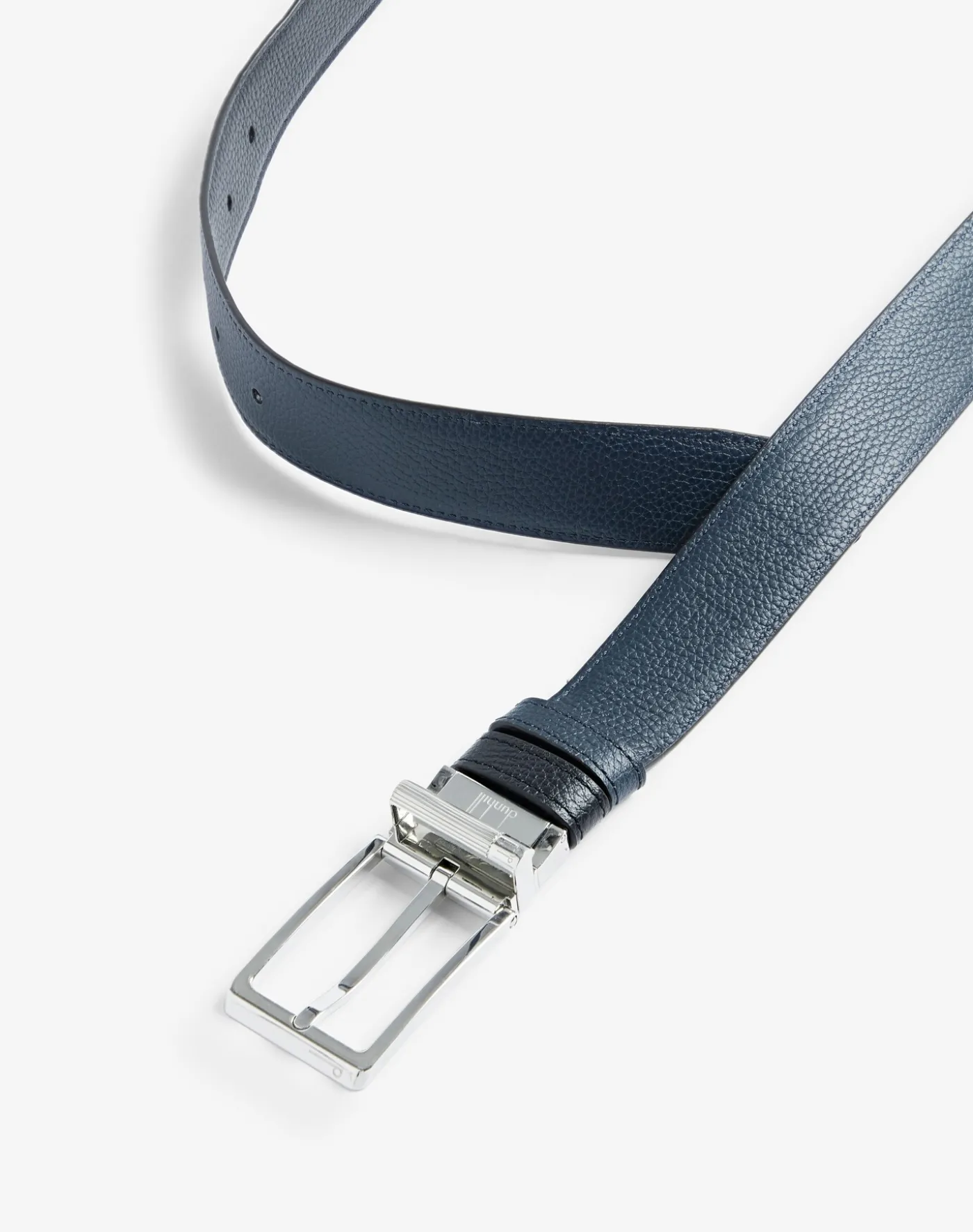 Reversible 30mm Rounded Roller Buckle Grain Leather Belt
