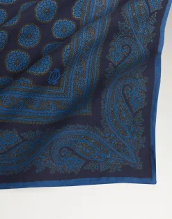 Silk Circular Medallion Printed Pocket Square