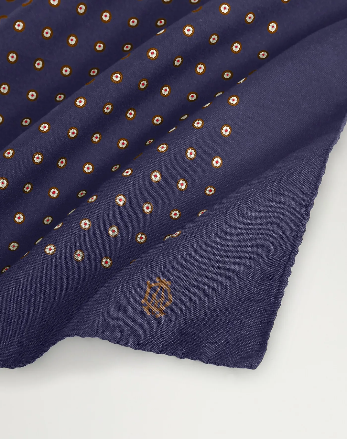 Silk Circular Medallion Printed Pocket Square