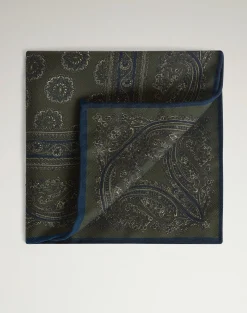 Silk Circular Medallion Printed Pocket Square