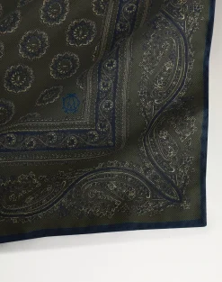 Silk Circular Medallion Printed Pocket Square