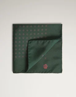 Silk Circular Medallion Printed Pocket Square