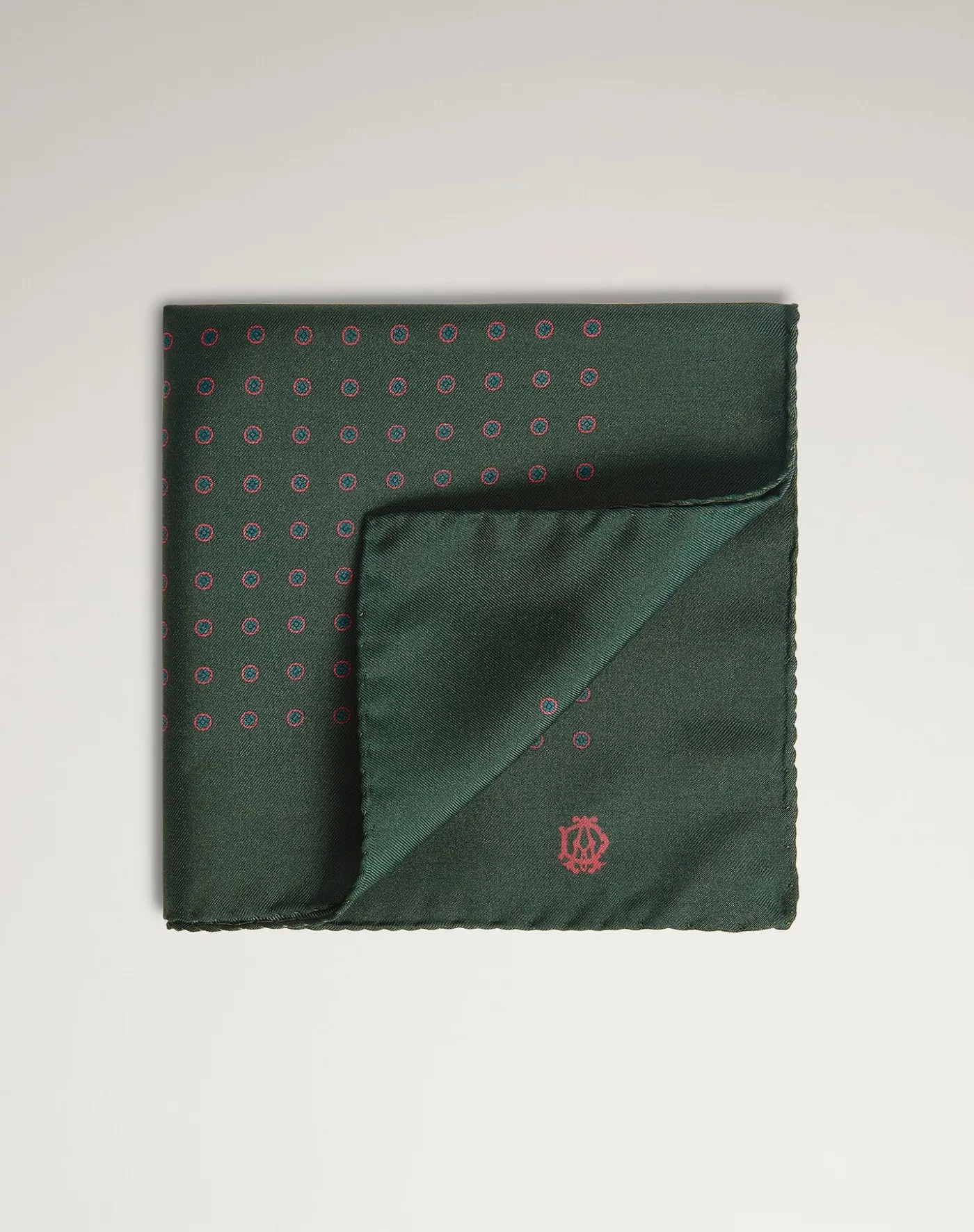 Silk Circular Medallion Printed Pocket Square