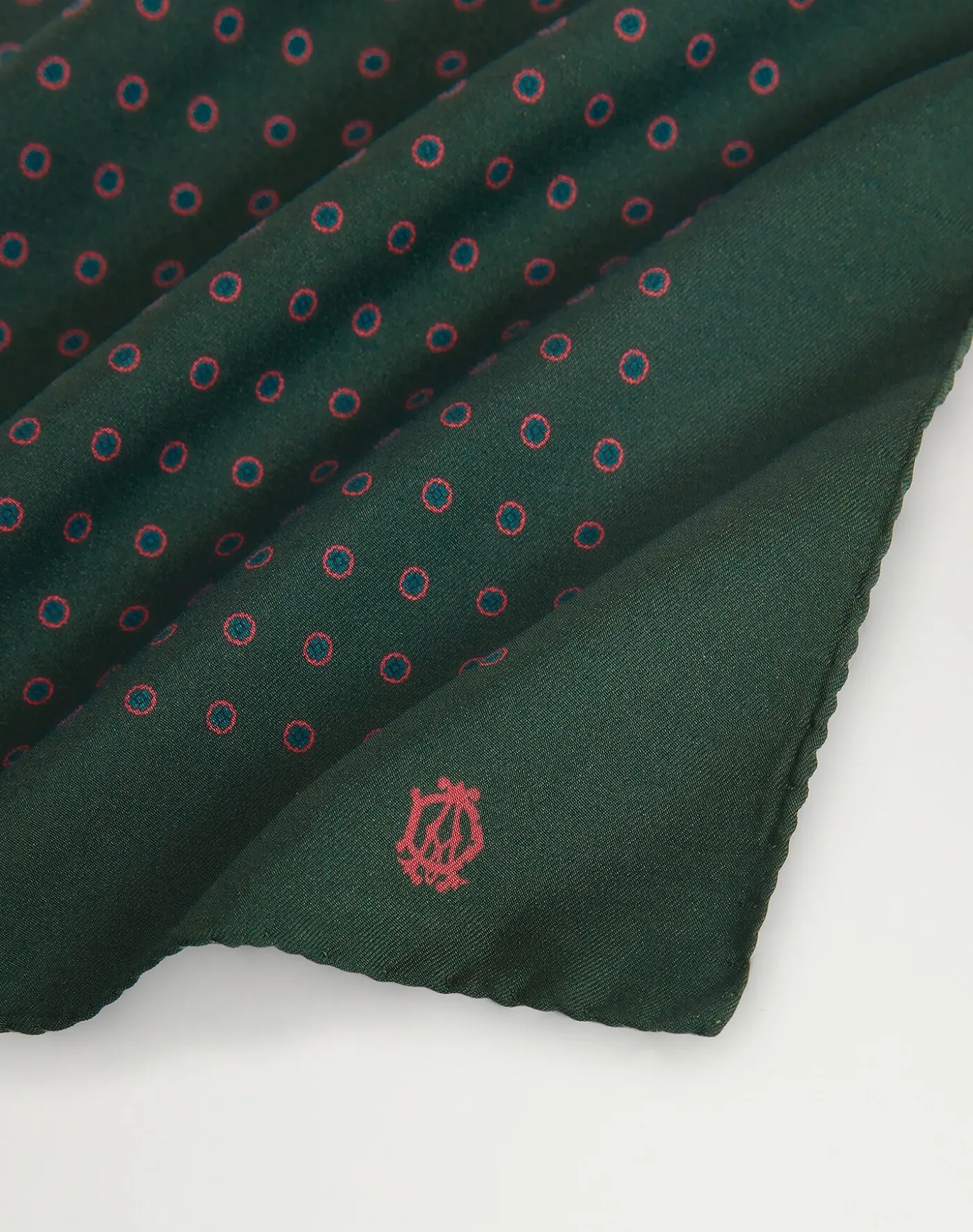 Silk Circular Medallion Printed Pocket Square