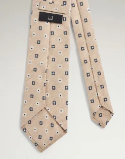 Silk Cotton Floral Medallion Woven Tie