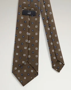 Silk Cotton Floral Medallion Woven Tie