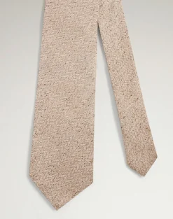 Silk Cotton Herringbone Woven Tie
