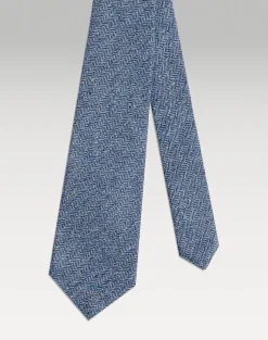 Silk Cotton Herringbone Woven Tie