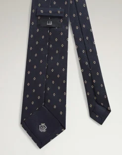 Silk Diamond Motif Woven Tie