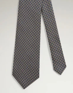 Silk Micro Diamond Neats Screen Printed Tie