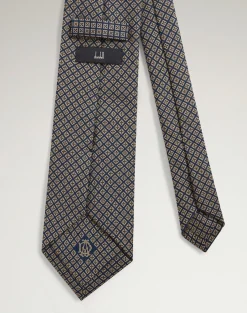 Silk Micro Diamond Neats Screen Printed Tie