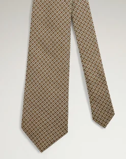 Silk Micro Diamond Neats Screen Printed Tie