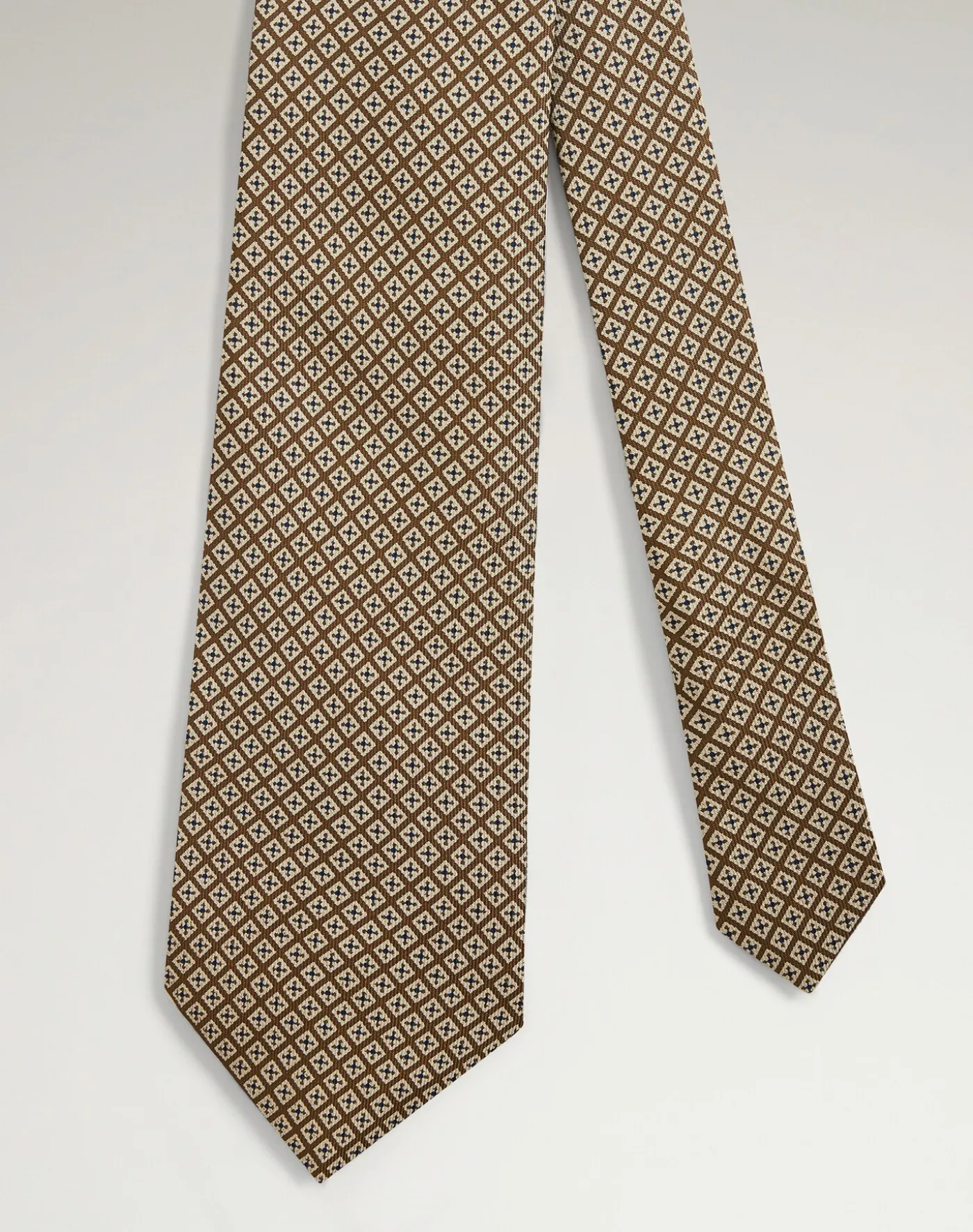 Silk Micro Diamond Neats Screen Printed Tie