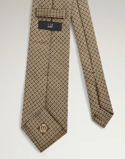 Silk Micro Diamond Neats Screen Printed Tie