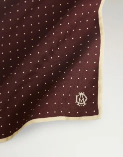 Silk Polka Dot Screen Printed Pocket Square