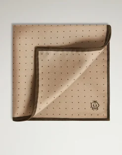 Silk Polka Dot Screen Printed Pocket Square