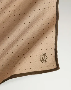 Silk Polka Dot Screen Printed Pocket Square