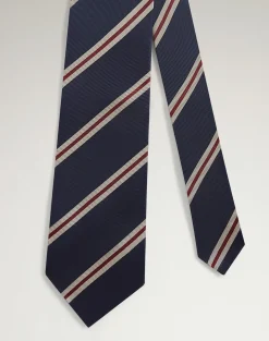 Silk Regimental Stripe Woven Tie