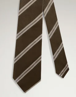 Silk Regimental Stripe Woven Tie