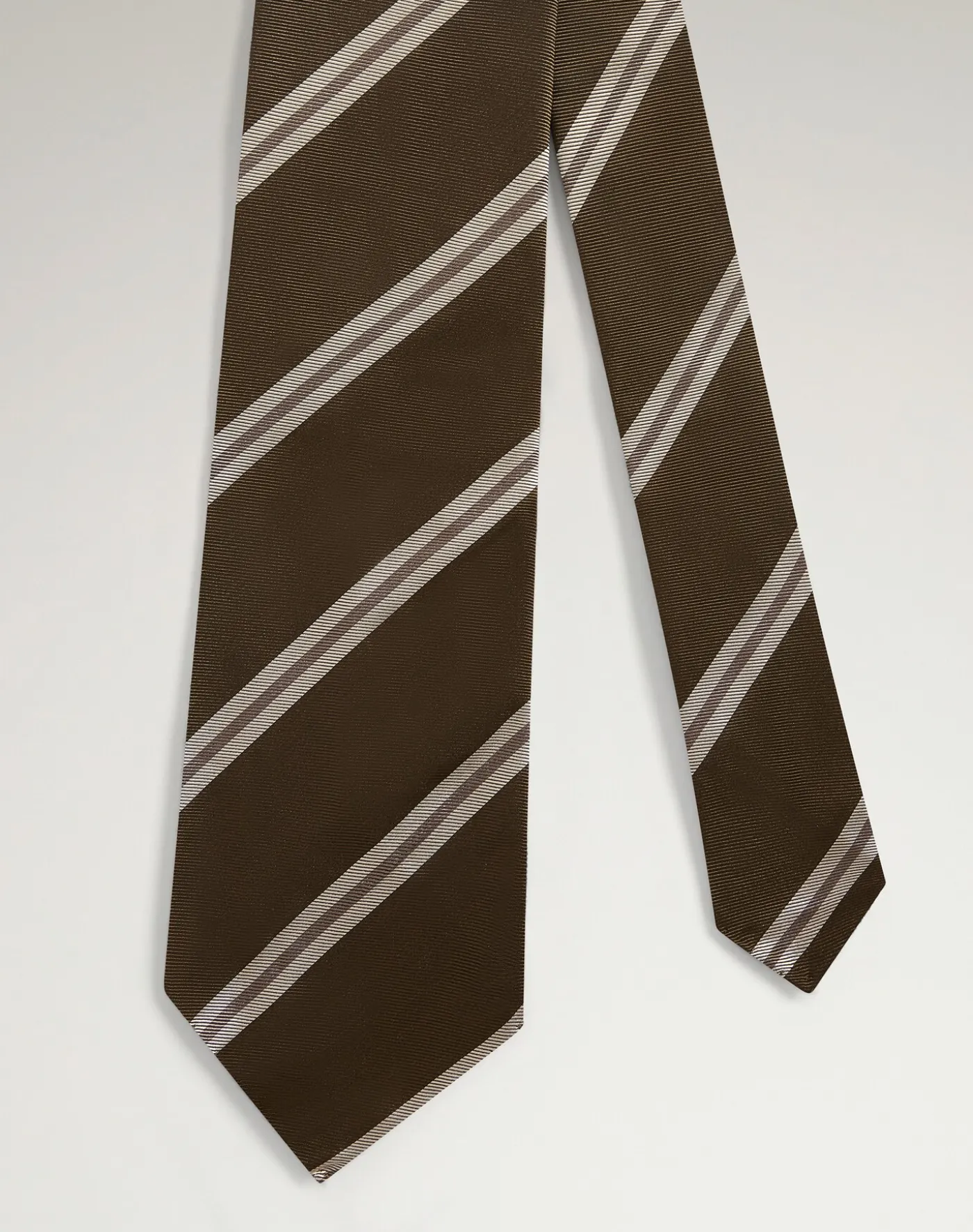 Silk Regimental Stripe Woven Tie