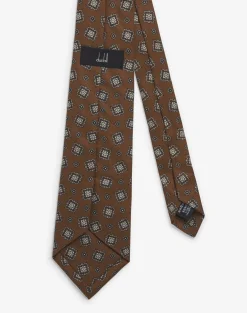 Silk Scattered Medallion Printed Tie
