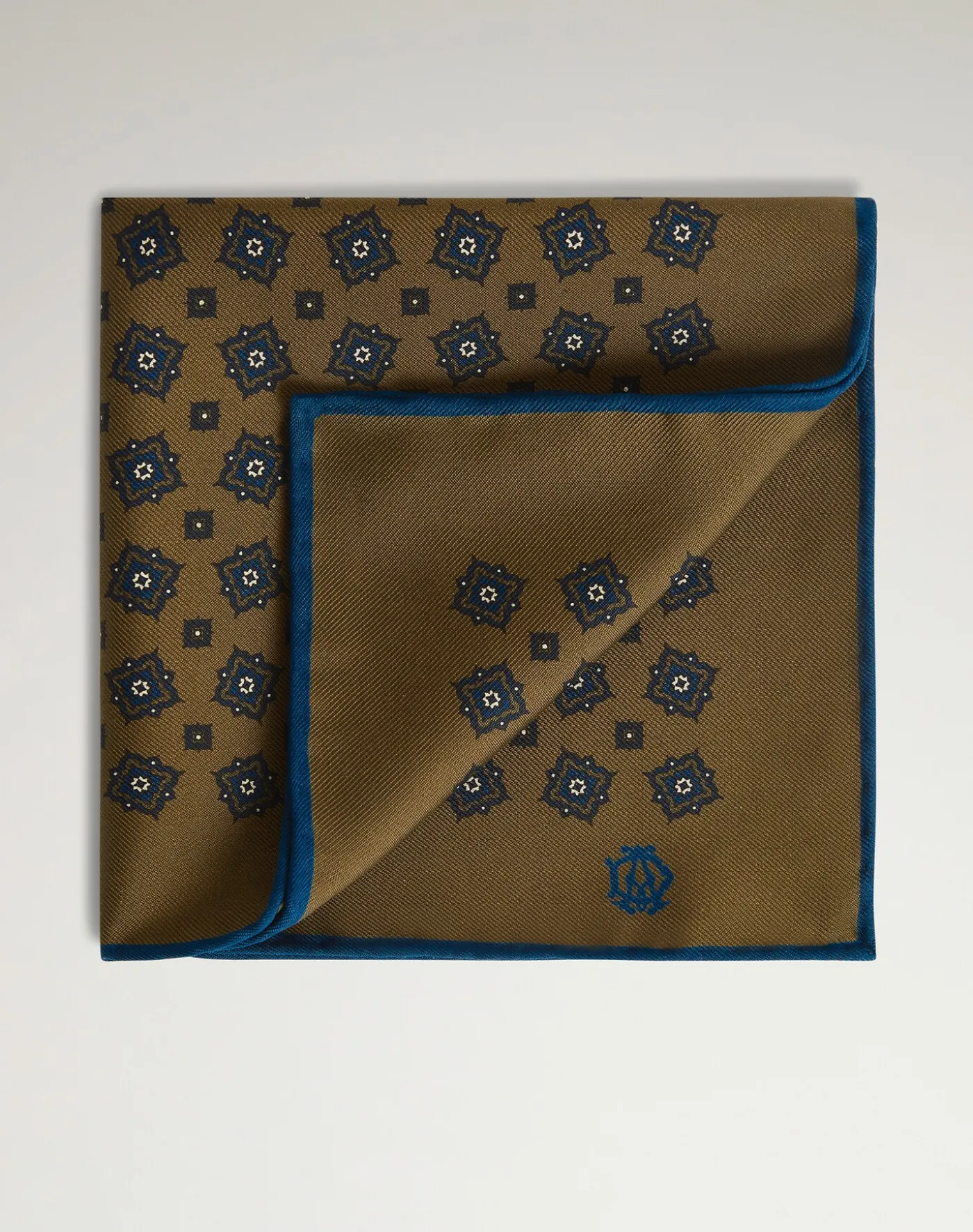 Silk Scattered Medallion Screen Printed Pocket Square