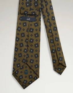 Silk Scattered Medallion Screen Printed Tie