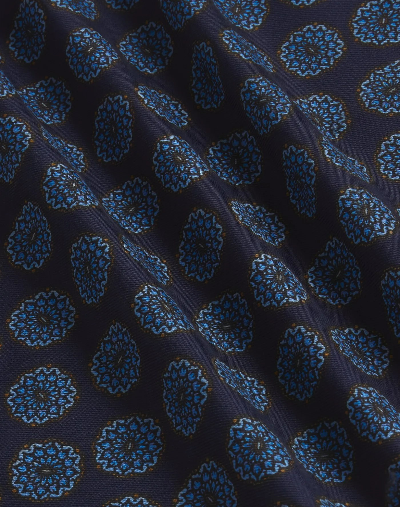 Silk Screen Printed Double Face Floral MedallionScarf