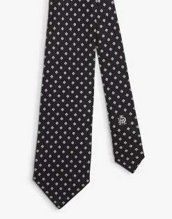 Silk Square Motif Printed Tie