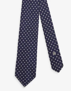 Silk Square Motif Printed Tie