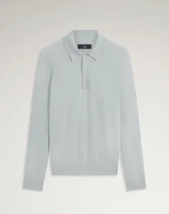 Superfine Cashmere Long Sleeve Polo
