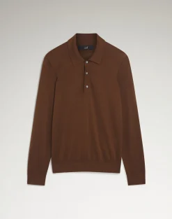 Superfine Cashmere Long Sleeve Polo