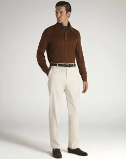 Superfine Cashmere Long Sleeve Polo