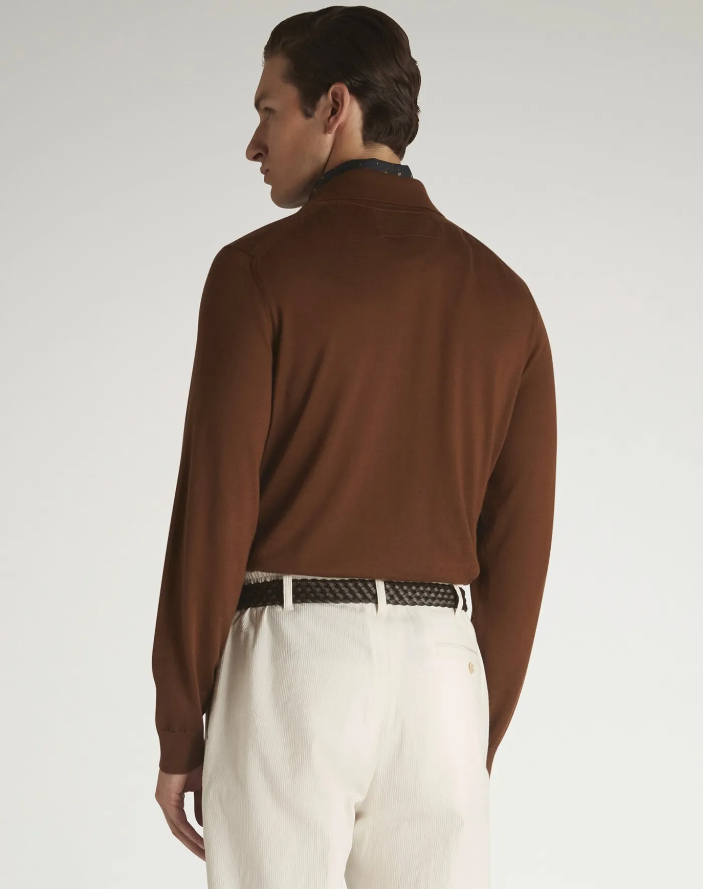 Superfine Cashmere Long Sleeve Polo