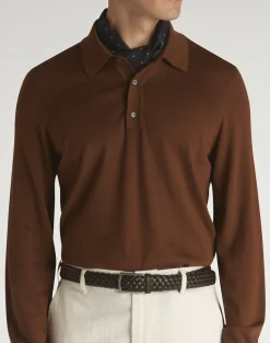 Superfine Cashmere Long Sleeve Polo