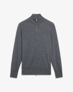 Superfine Cashmere Zip Through Jumper