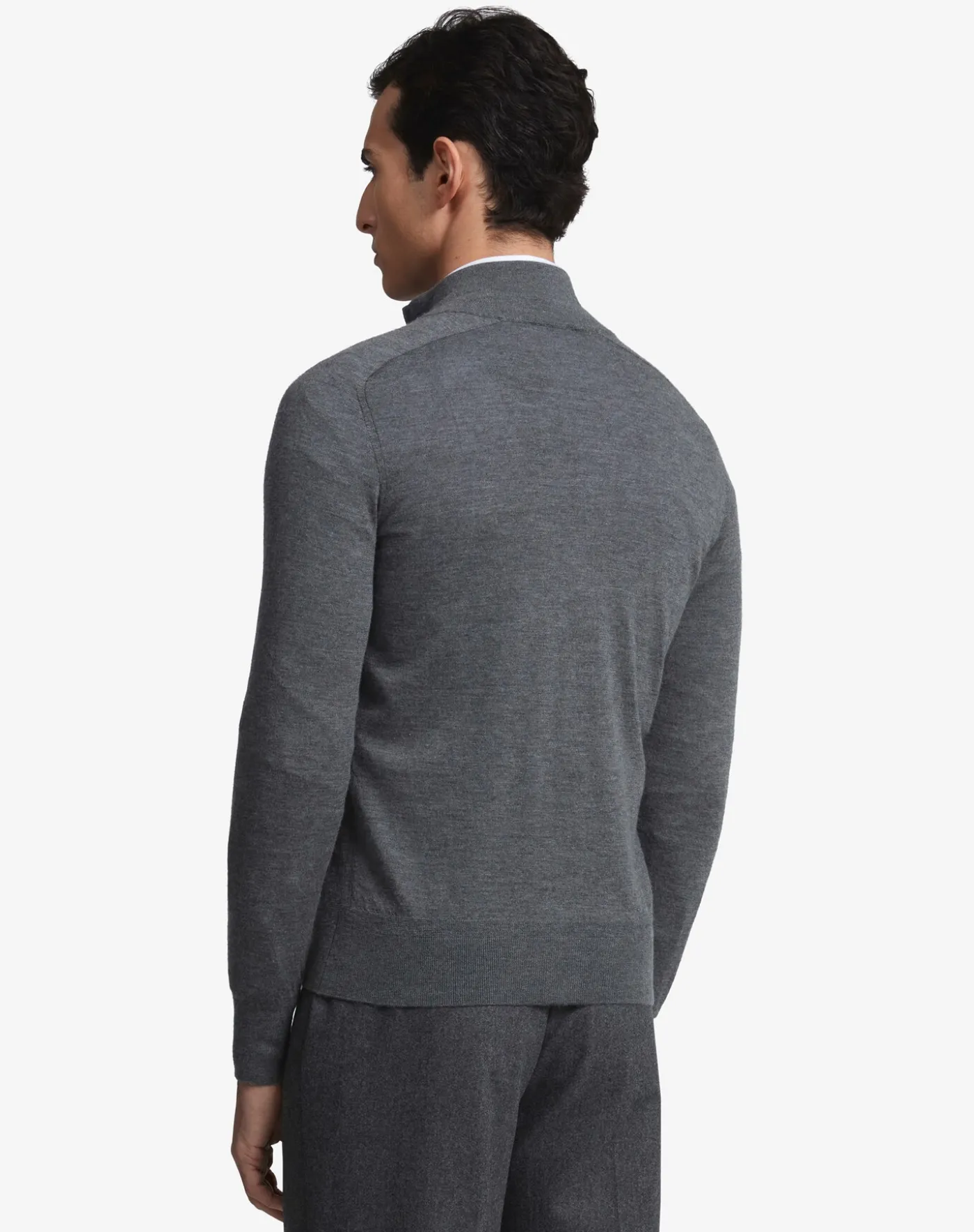 Superfine Cashmere Zip Through Jumper