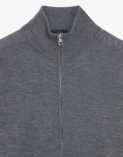Superfine Cashmere Zip Through Jumper