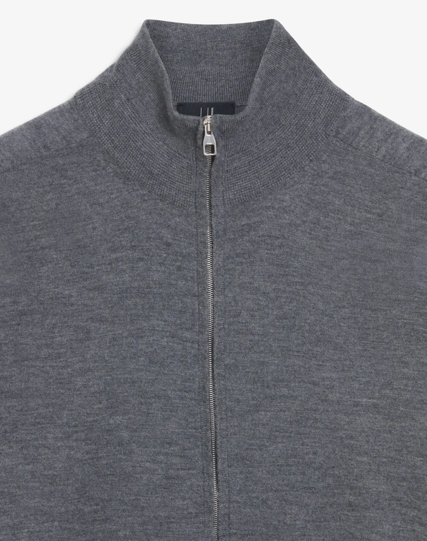 Superfine Cashmere Zip Through Jumper