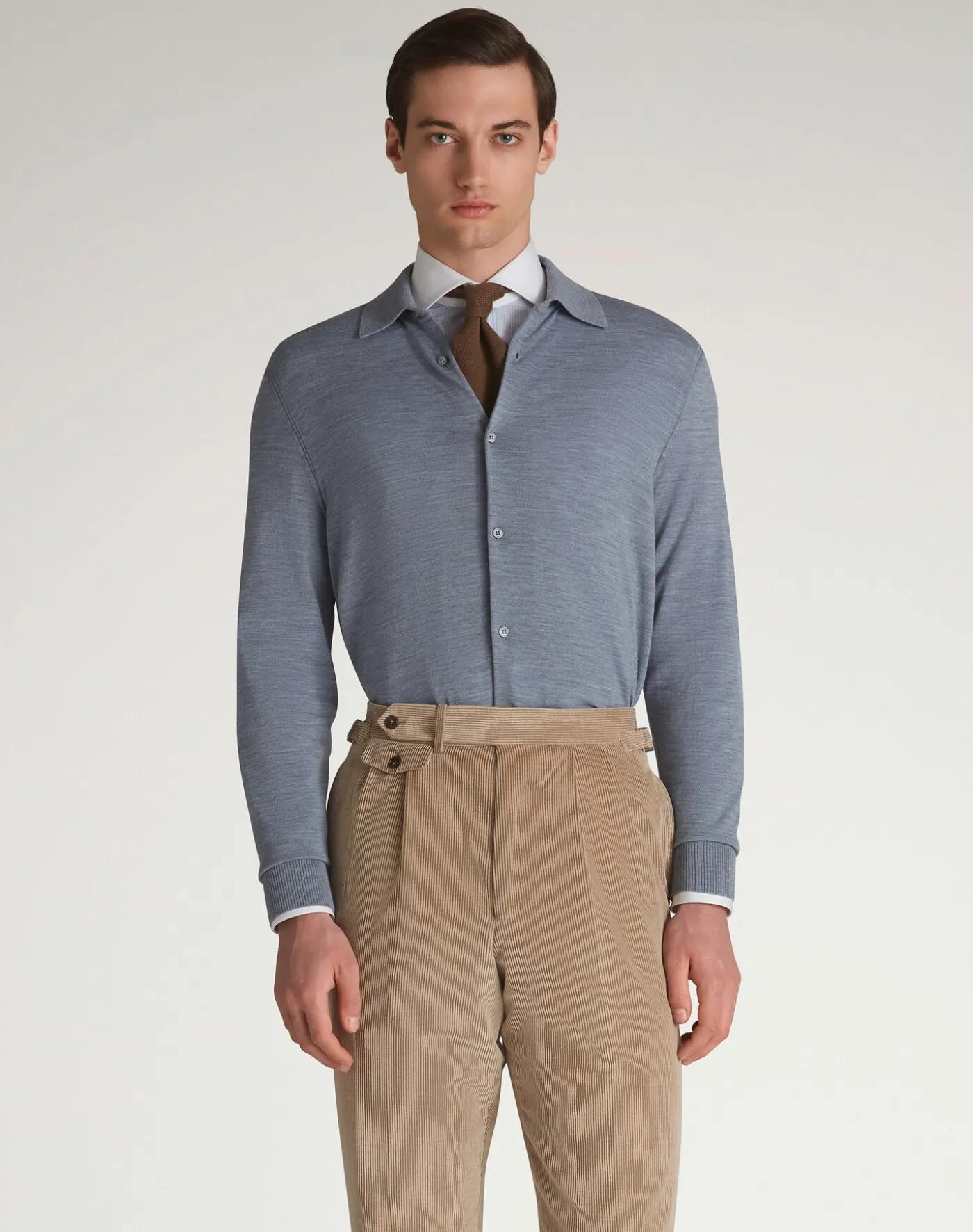 Superfine Virgin Merino Wool Long Sleeve Shirt