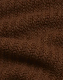 Textured Cashmere Cable Crew Neck Jumper