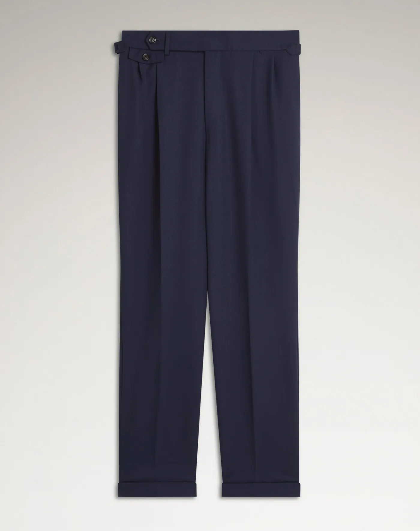 Tropical Virgin Wool Flat Front Trousers
