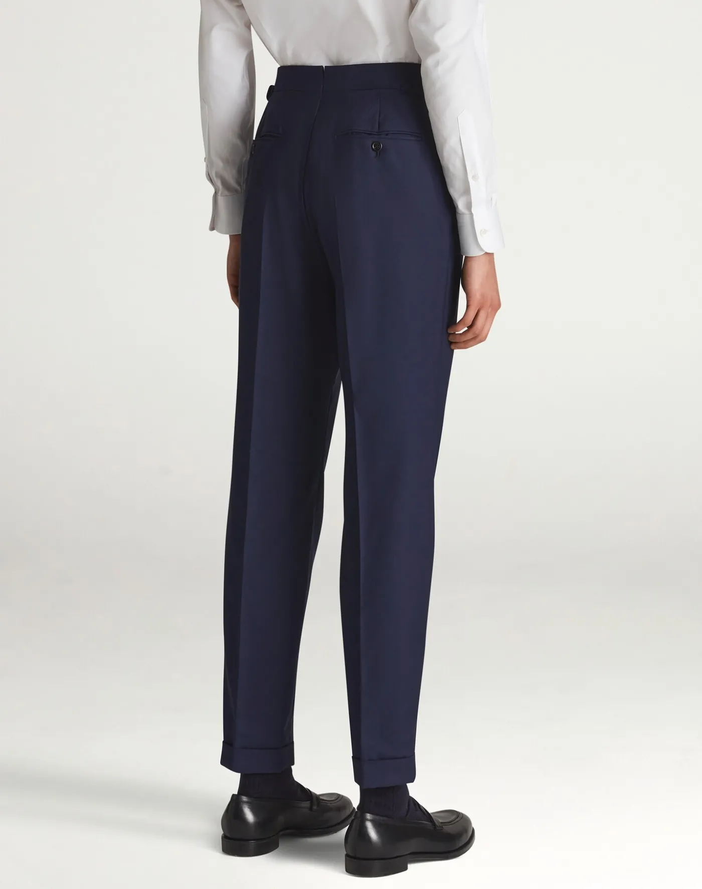 Tropical Virgin Wool Flat Front Trousers