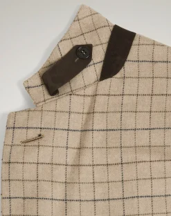 Wool Cashmere Tattersall Check Bourdon Single Breasted Sports Coat