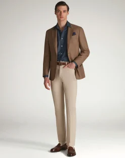 Wool Cotton Denim 5 Pocket Trousers